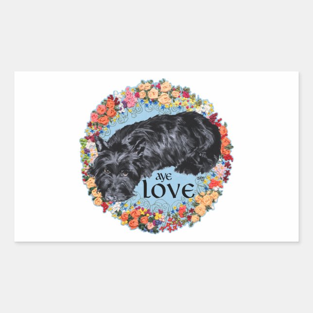 Scottish Terrier:  Aye, Love! Sticker (Front)