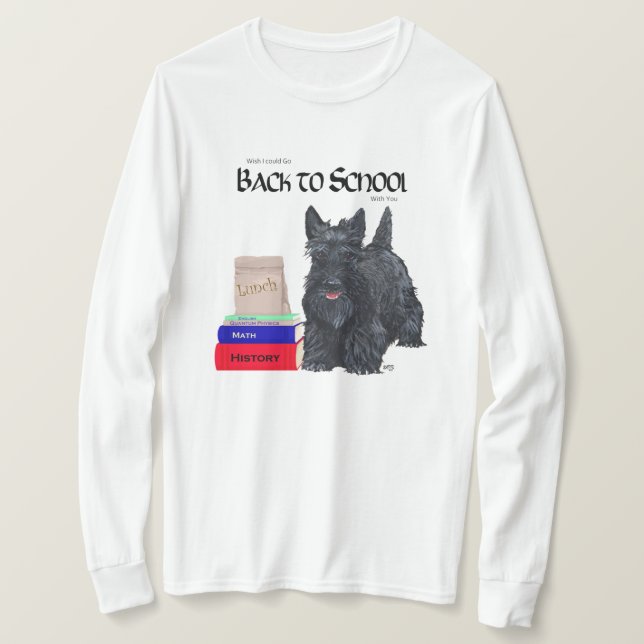 Scottish Terrier Back to School  T-Shirt (Design Front)