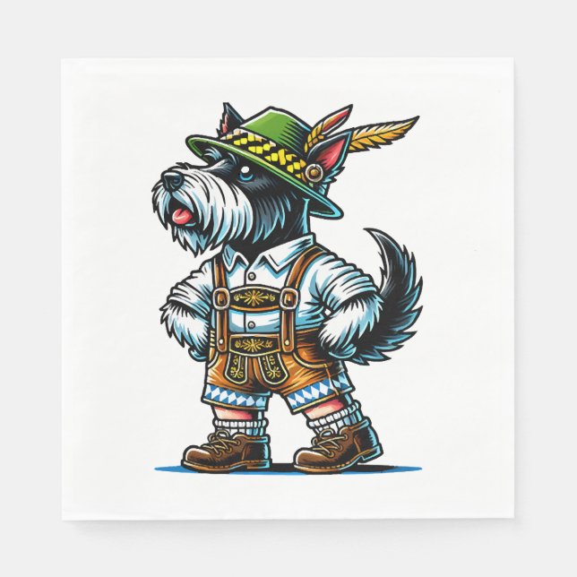 Scottish Terrier Bavaria Napkin (Front)