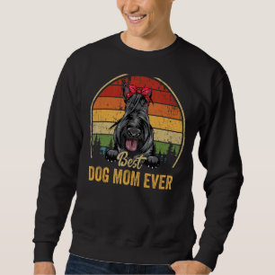 Scottish Terrier Best Dog Mom Ever Retro Mom Moth Sweatshirt