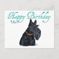 Scottish Terrier Birthday Card