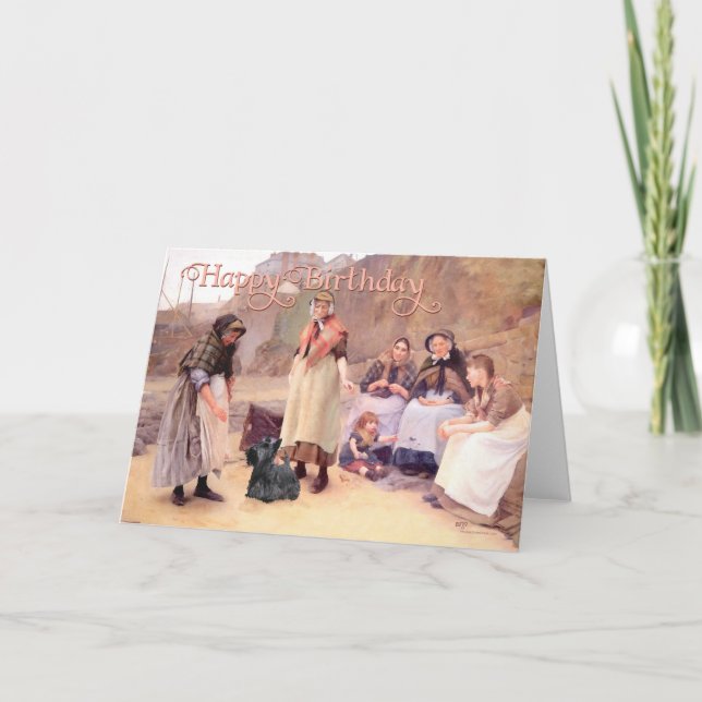 Scottish Terrier Birthday Card (Front)