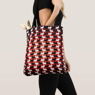 Scottish Terrier black/red Celtic, Highland dog Tote Bag