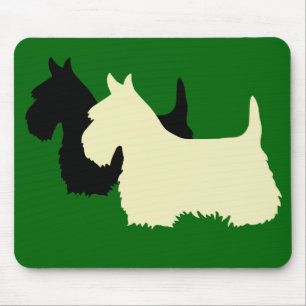 Scottish Terrier black/wheaten silhouette Mouse Pad