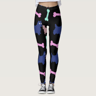 Scottish Terrier Bones Choisissez B Color Leggings