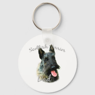 Scottish Terrier (brindle) Dad 2 Keychain