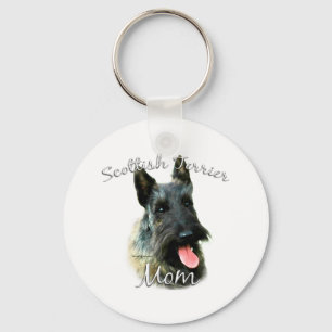 Scottish Terrier (brindle) Mom 2 Keychain