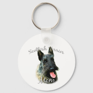 Scottish Terrier (brindle) Mom 2 Keychain