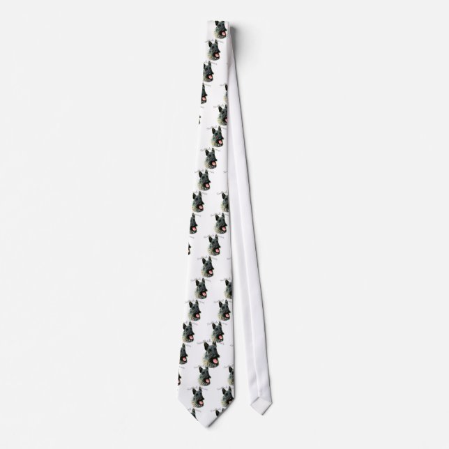 Scottish Terrier (brindle) Mom 2 Tie (Front)