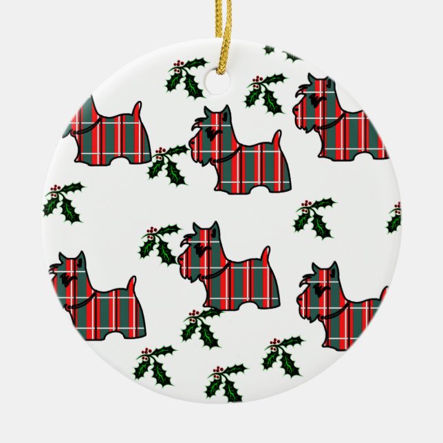 SCOTTISH TERRIER CERAMIC ORNAMENT (Front)