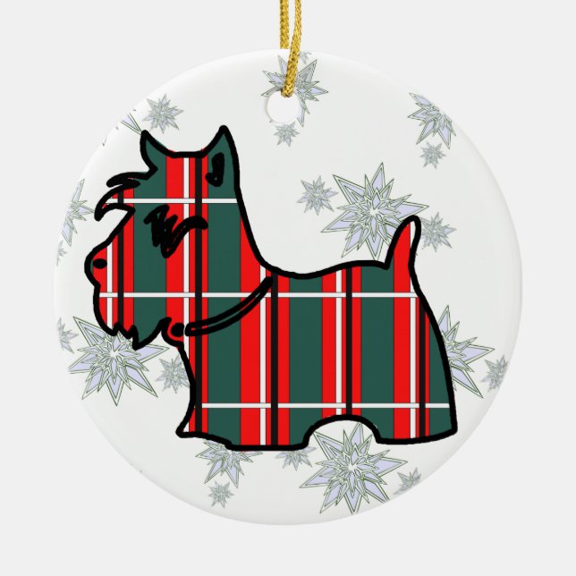 SCOTTISH TERRIER CERAMIC ORNAMENT (Front)