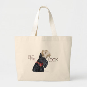 Scottish Terrier Chef Large Tote Bag