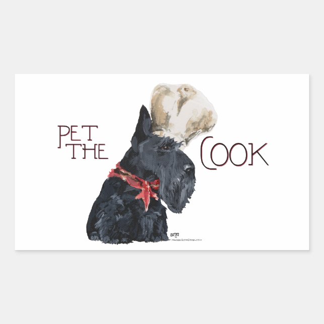 Scottish Terrier Chef Sticker (Front)