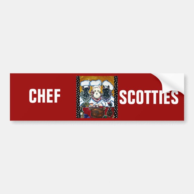 Scottish Terrier Chefs Bumper Sticker (Front)