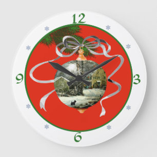Scottish Terrier Christmas Clock