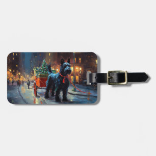 Scottish Terrier Christmas Festive Season  Luggage Tag