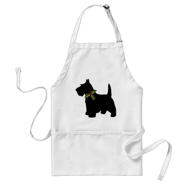 Scottish Terrier Christmas Fun Scottie Dog Standard Apron (Front)