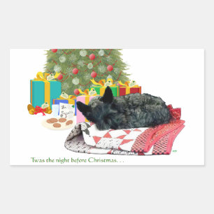 Scottish Terrier Christmas Nap Sticker