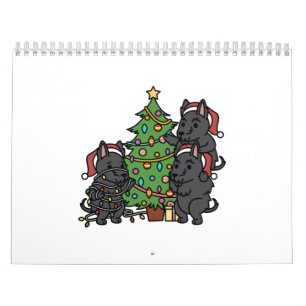 Scottish Terrier Christmas Tree Calendar
