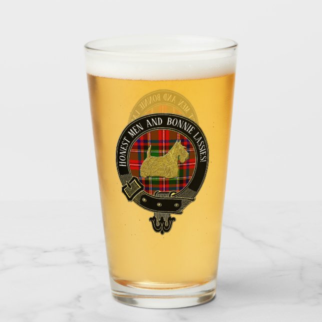 Scottish Terrier Clan Crest and Toast Glass (Front Filled)