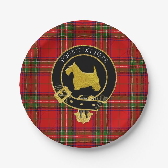 Scottish Terrier Clan Crest  Paper Plate (Front)