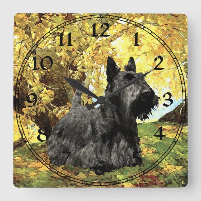 Scottish Terrier Clock (Front)