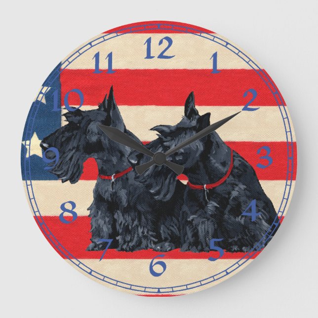 Scottish Terrier Clock (Front)