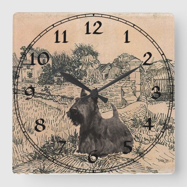 Scottish Terrier Clock (Front)