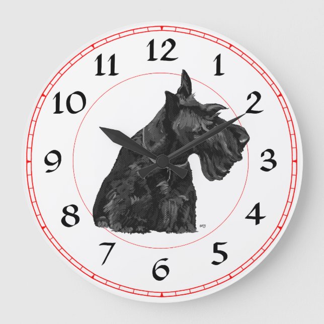 Scottish Terrier Clock (Front)