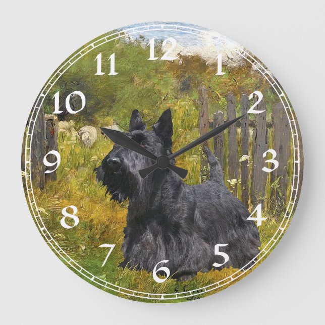 Scottish Terrier Clock (Front)