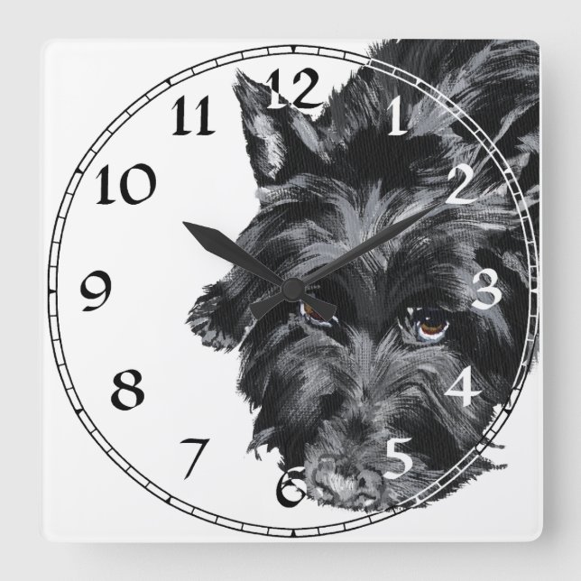 Scottish Terrier Clock (Front)