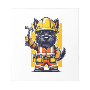 Scottish Terrier Construction Worker Notepad
