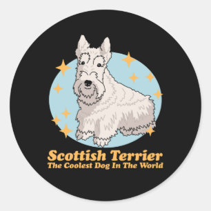 Scottish Terrier Coolest Dog Scottie Classic Round Sticker