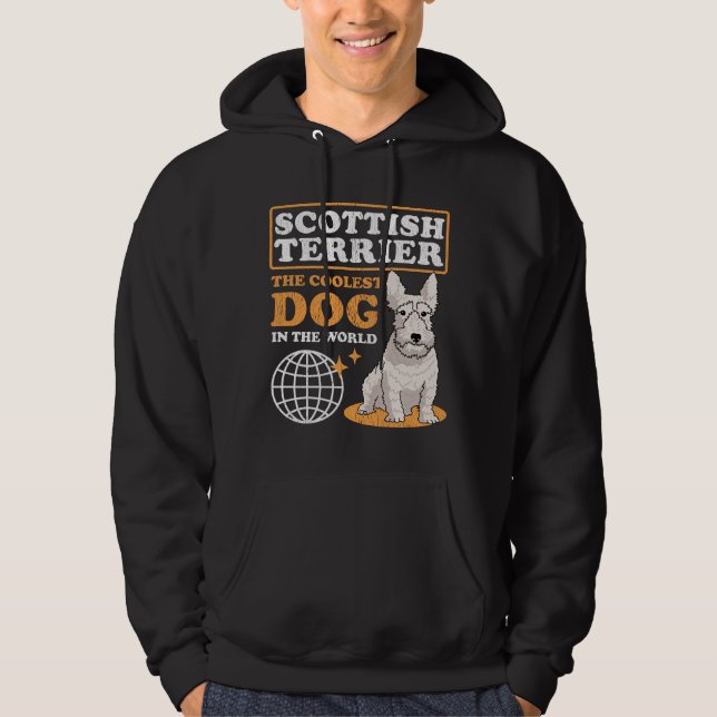 Scottish Terrier Coolest Dog Scottie Hoodie (Front)