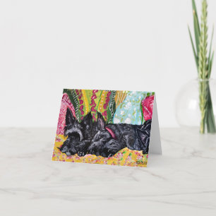 Scottish Terrier Cottage Card
