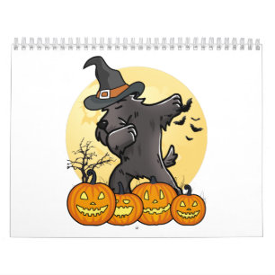 Scottish Terrier Dabbing Halloween Calendar