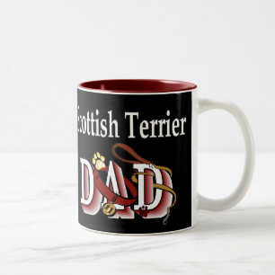 Scottish Terrier Dad Gifts Two-Tone Coffee Mug