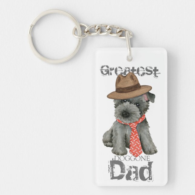 Scottish Terrier Dad Keychain (Front)
