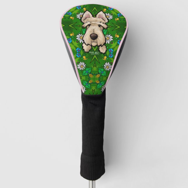 Scottish Terrier Daisy Golf Head Cover (Front)