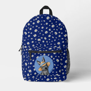 Scottish Terrier Daisy KiniArt Printed Backpack