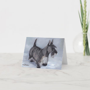 Scottish Terrier Dog Art Note Card