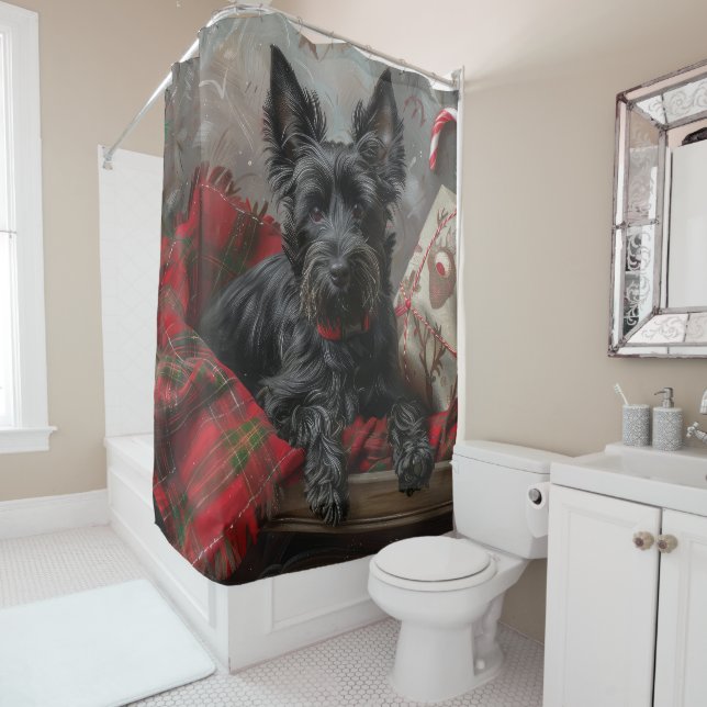 Scottish Terrier Dog Christmas Festive (In Situ)
