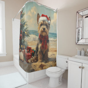 Scottish Terrier Dog Christmas Vintage Beach