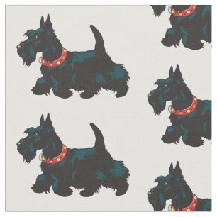 scottish terrier dog fabric