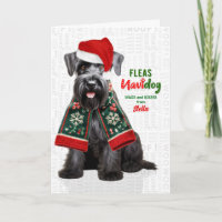 Scottish Terrier Dog Funny Fleas Navidog with Name