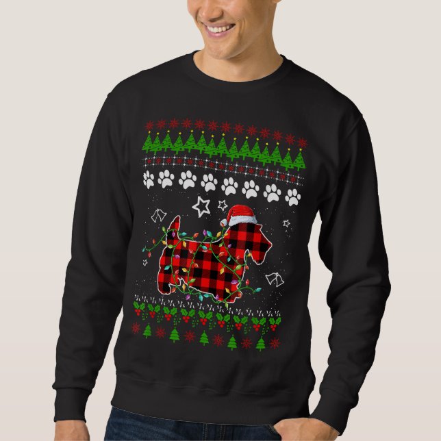 Scottish Terrier Dog Funny Xmas Ugly Sweater Chris (Front)
