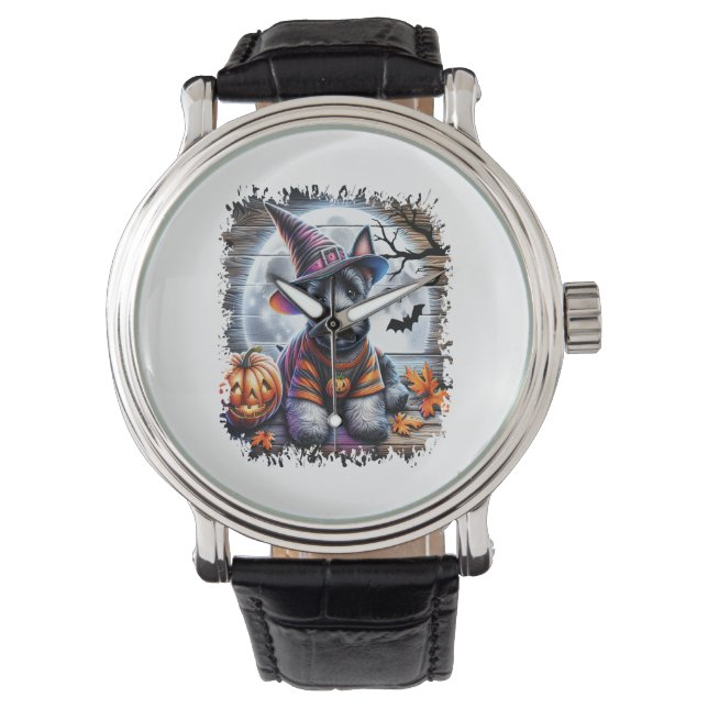 Scottish Terrier Dog Halloween Watch (Front)