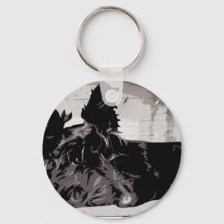 Scottish Terrier dog keyring keychain