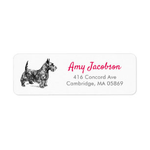 Scottish Terrier Dog Lover Scottie Return Address