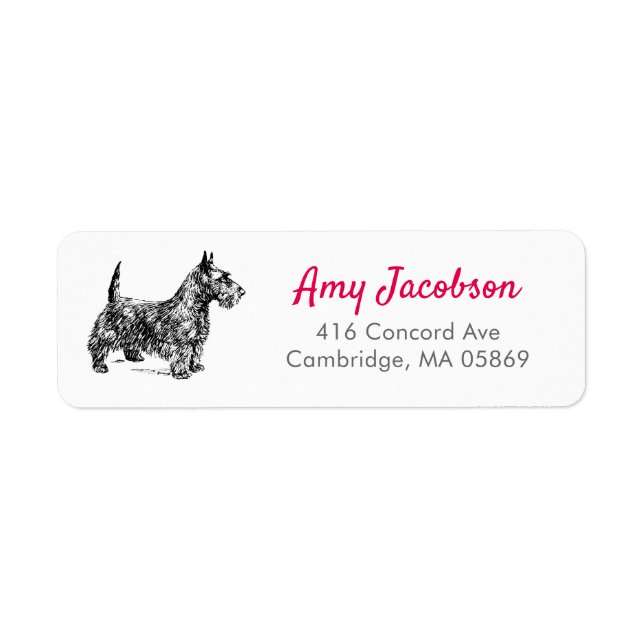 Scottish Terrier Dog Lover Scottie Return Address (Front)